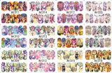 Special Set #6 - 48 Sheets Per Set | Cute Animals Theme Nail Art Decals
