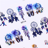 12 Patterns/Set Boho Dream Catcher Nail Art Stickers