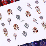 12 Patterns/Set Boho Dream Catcher Nail Art Stickers